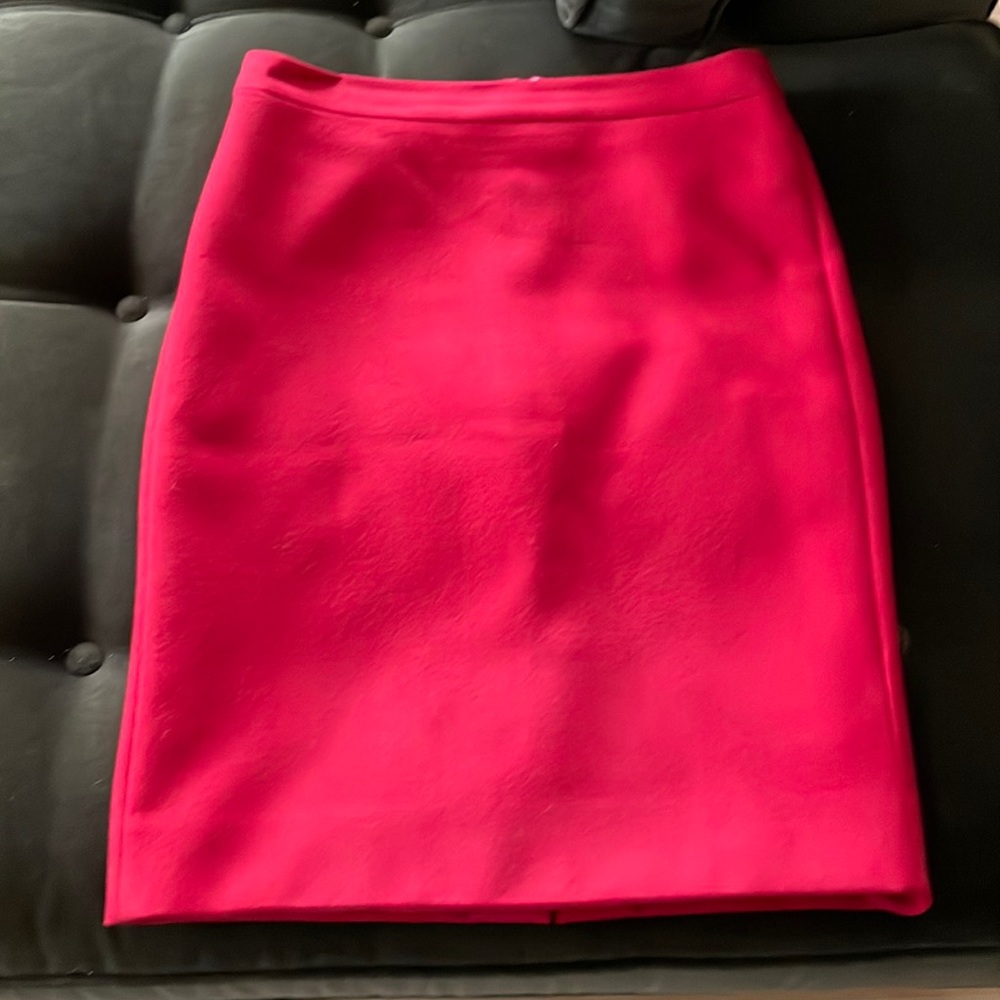 Jcrew number two pencil skirt in red. Size 6.